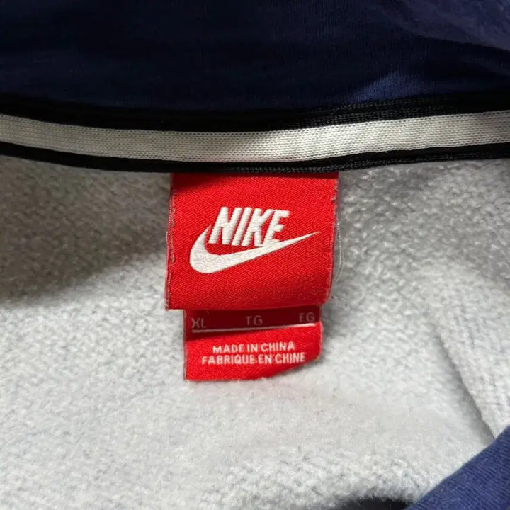 [BUNJANG] Nike Air Navy Long Sleeve Fleece Hoodie / [XL/105] 나이키 AIR 네이비 긴팔 기모 후드티