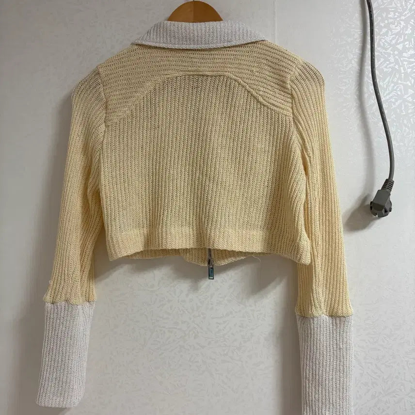 [BUNJANG] Kijun Daniel Crop Knit Zip-up / Kijun 크롭 니트 집업