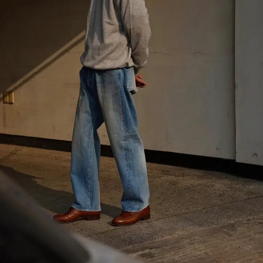[BUNJANG] HERILL EX 5P Wide Denim Jeans / [HERILL] 헤릴 EX 5P 와이드 데님 (Adresser 별주 모델