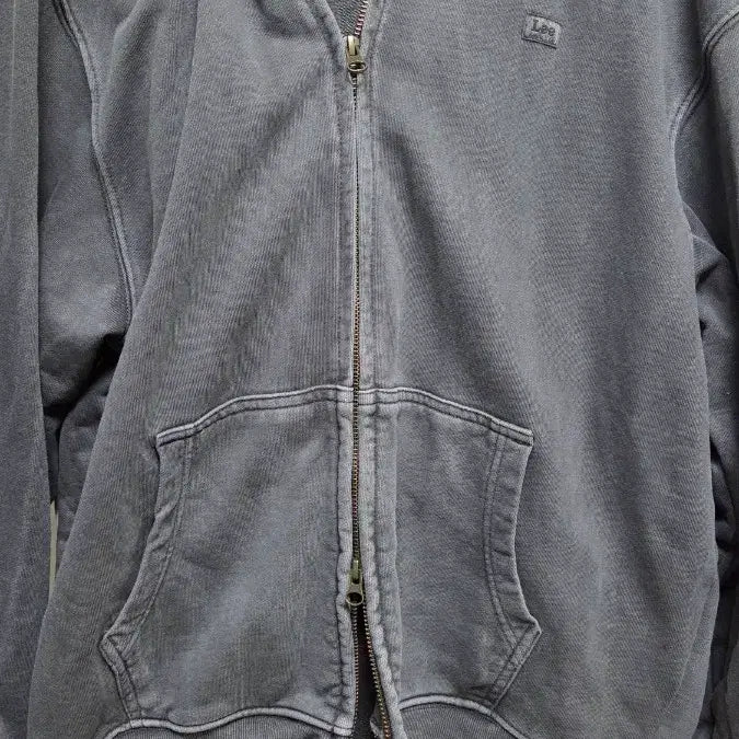 [BUNJANG] Lee Double Zippers Hoodie (Gray) / Lee 후드직업(회색,더블자크)