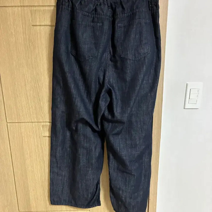 [BUNJANG] Navy Denim Wide Pants / 네이비 데님 와이드 팬츠