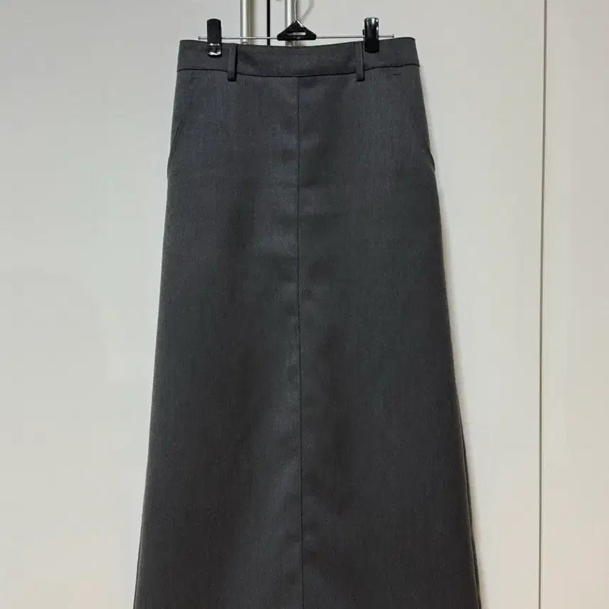 [BUNJANG] Manique A-Line Charcoal Long Skirt S / 매니크 A라인 차콜 롱치마 S