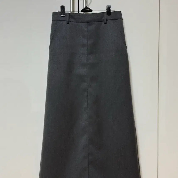 [BUNJANG] Manique A-Line Charcoal Long Skirt S / 매니크 A라인 차콜 롱치마 S