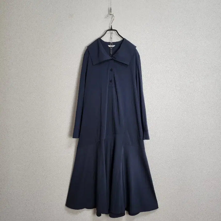 [BUNJANG] List Wide Collar Mermaid Dress / 리스트 와이드카라 원피스55 66