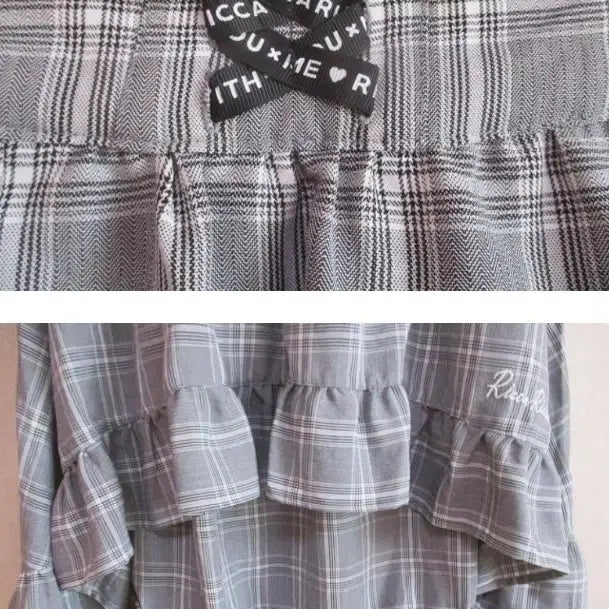 [BUNJANG] Gray Check Cute Skirt / 그레이 체크 / 귀여운 스커트 (새옷)
