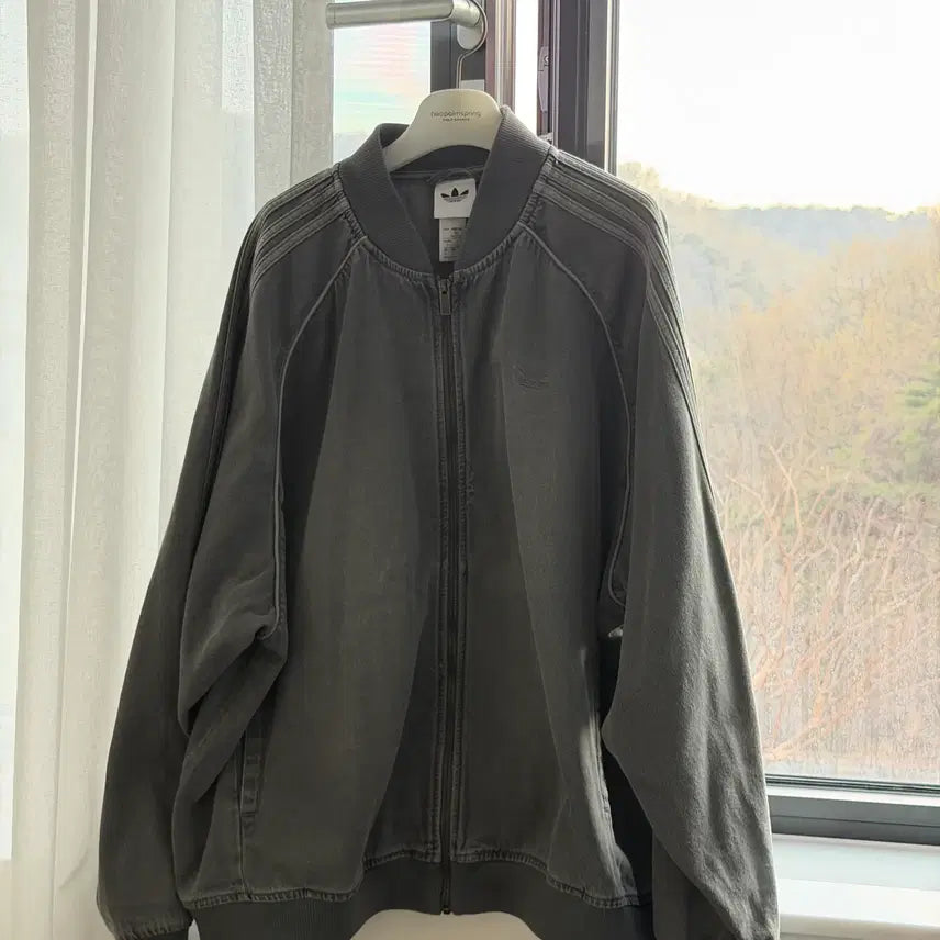 [SOLD OUT] 아디다스 블랙 워시 데님 자켓[XL](네고가능)