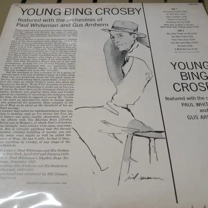 [BUNJANG] 빙 크로스비의 "Young Bing Crosby" LP / 빙 크로스비의 "Young Bing Crosby" LP