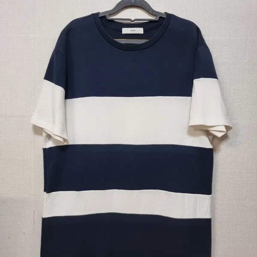 [BUNJANG] BEAKER Striped Short Sleeve Cotton T-shirt / BEAKER 비이커 스트라이프 반팔 면티사이즈 3 (105)