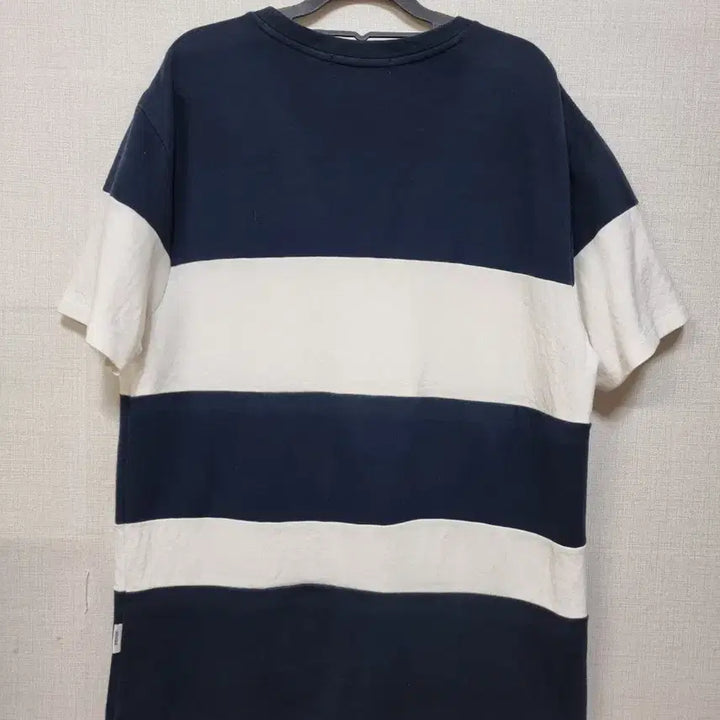 [BUNJANG] BEAKER Striped Short Sleeve Cotton T-shirt / BEAKER 비이커 스트라이프 반팔 면티사이즈 3 (105)