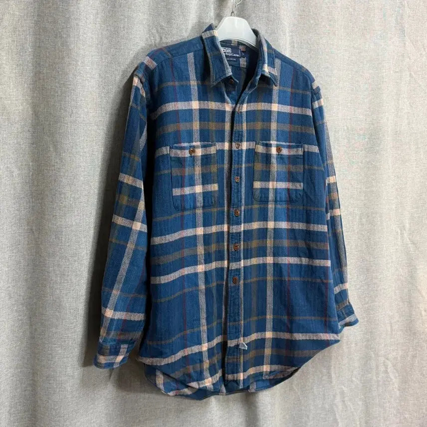 [BUNJANG] Polo Ralph Lauren Vintage Check Flannel Shirt / [해외L] 90s 폴로 랄프로렌 빈티지 체크 플라넬 셔츠 남방