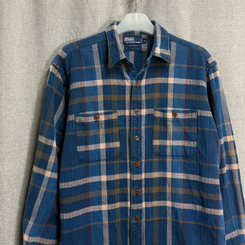 [BUNJANG] Polo Ralph Lauren Vintage Check Flannel Shirt / [해외L] 90s 폴로 랄프로렌 빈티지 체크 플라넬 셔츠 남방