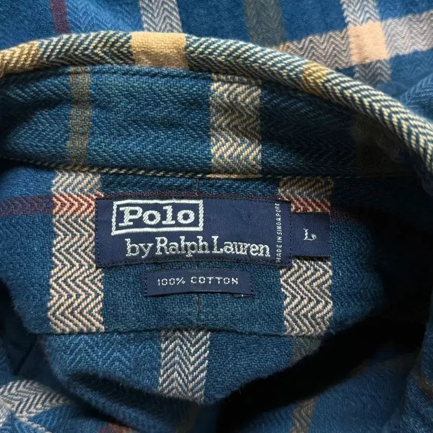[BUNJANG] Polo Ralph Lauren Vintage Check Flannel Shirt / [해외L] 90s 폴로 랄프로렌 빈티지 체크 플라넬 셔츠 남방