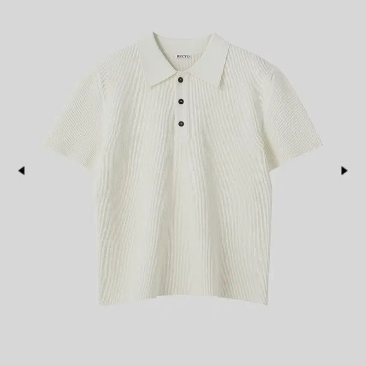 [BUNJANG] RECTO Compact Collar Knit Ivory Classic Polo Shirt / 렉토 컴팩트 카라 니트 아이보리 클래식 폴로 s
