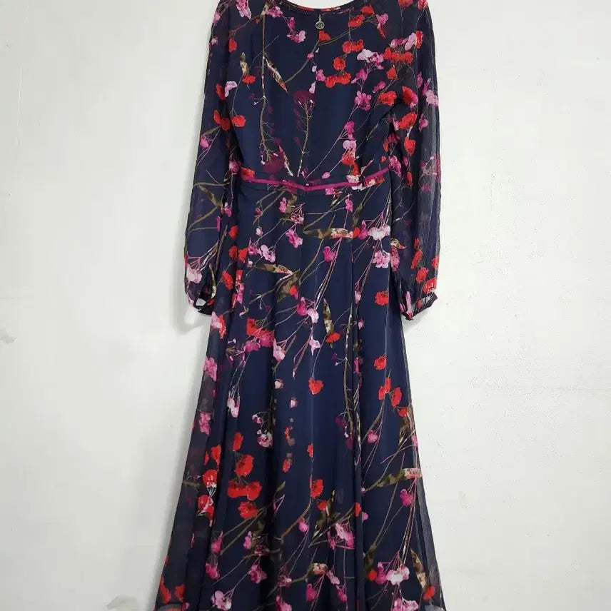 [BUNJANG] Tommy Hilfiger Floral Print Chiffon Long Dress / 해외 타미힐피거 플라워 쉬폰 롱원피스55새상품