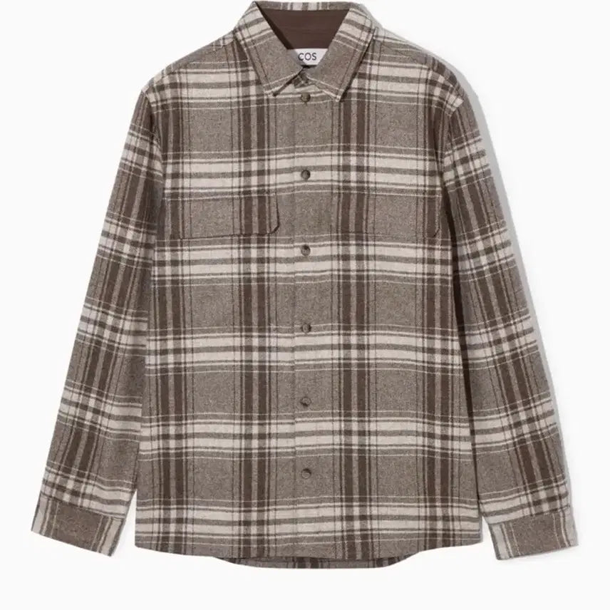 [BUNJANG] COS Check Wool Flannel Overshirt / COS 체크 울 플란넬 오버셔츠