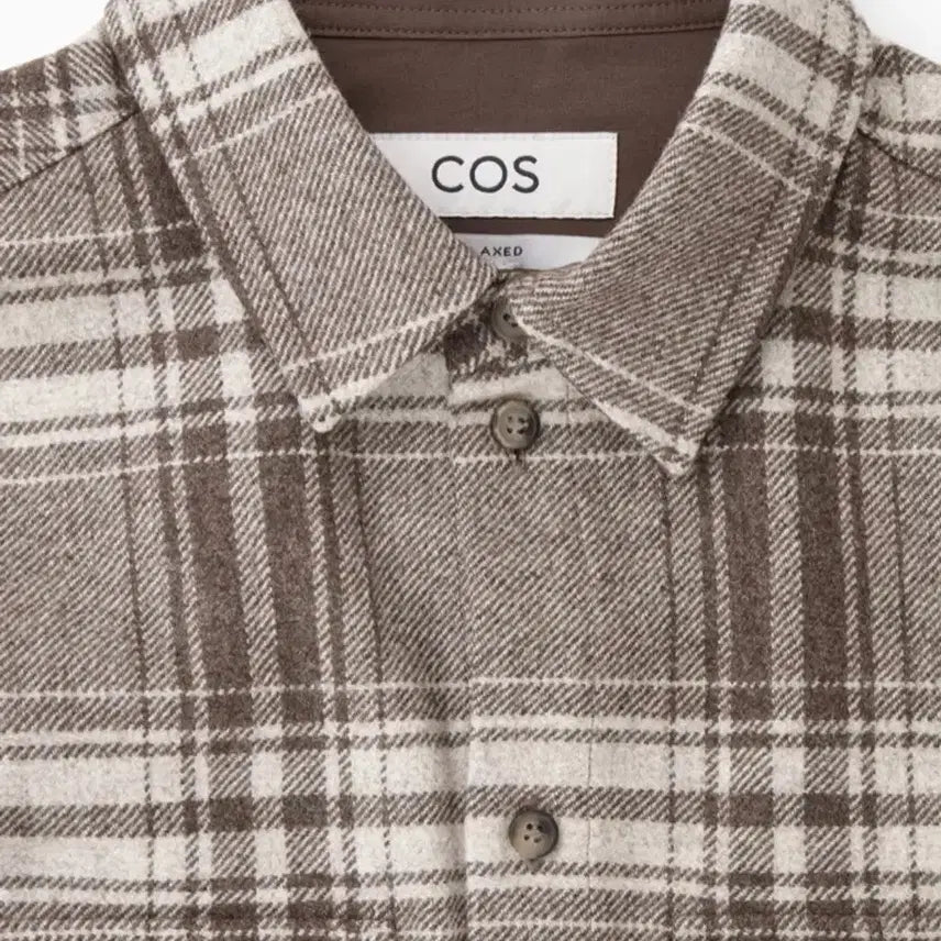 [BUNJANG] COS Check Wool Flannel Overshirt / COS 체크 울 플란넬 오버셔츠