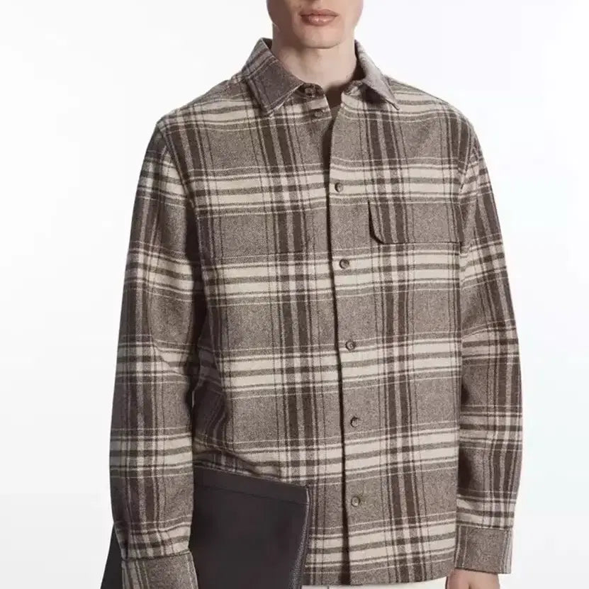 [BUNJANG] COS Check Wool Flannel Overshirt / COS 체크 울 플란넬 오버셔츠