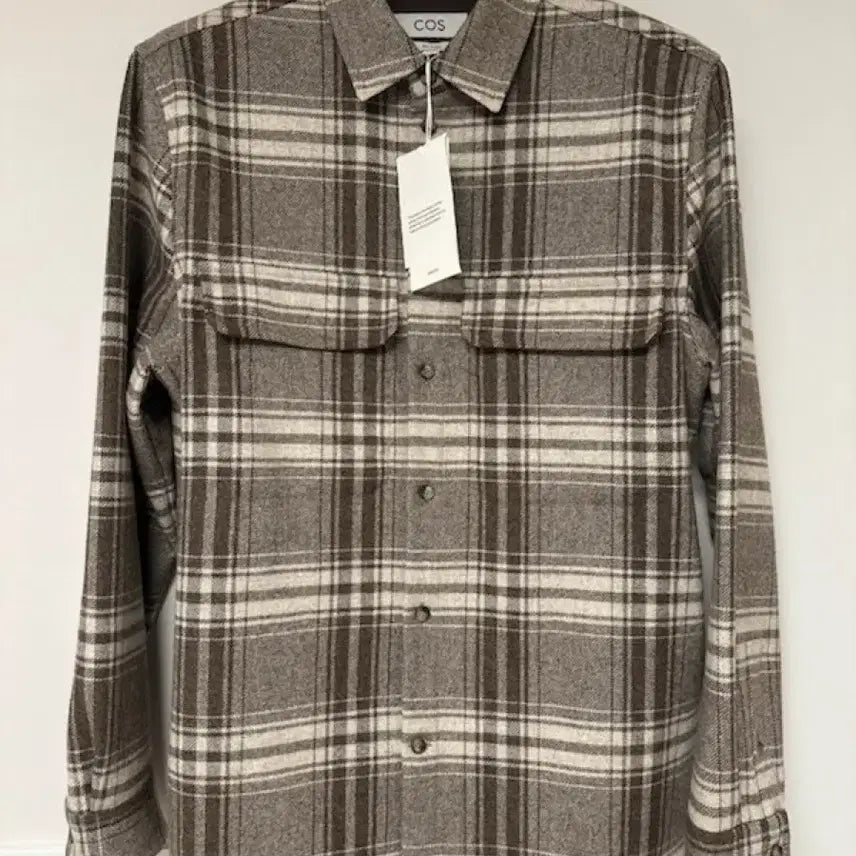 [BUNJANG] COS Check Wool Flannel Overshirt / COS 체크 울 플란넬 오버셔츠