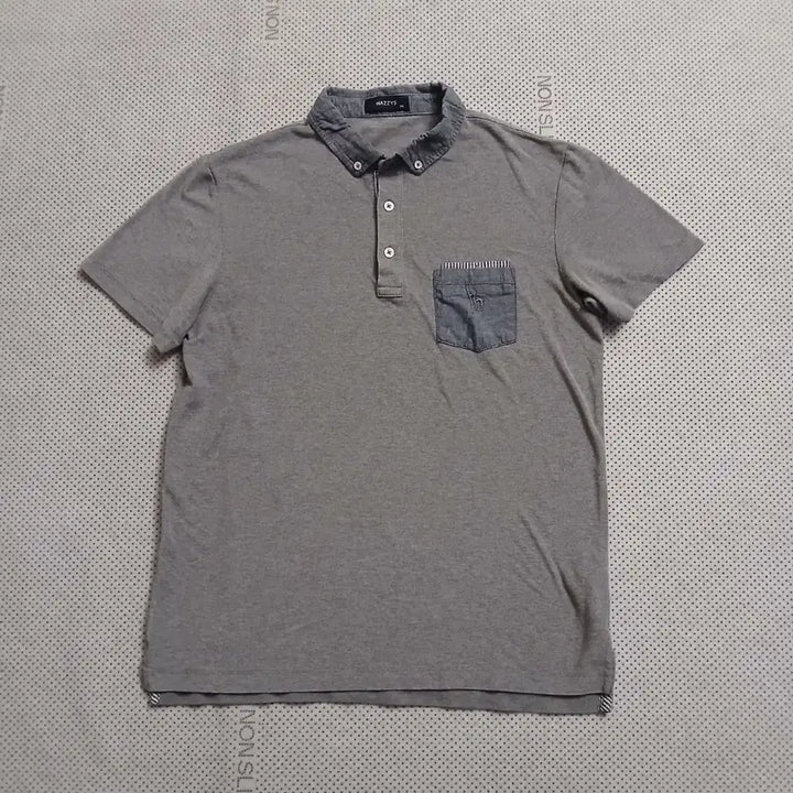 [BUNJANG] Hazzys Pocket Short-Sleeve Polo Shirt Grey / 헤지스 포켓 반팔 카라티 그레이