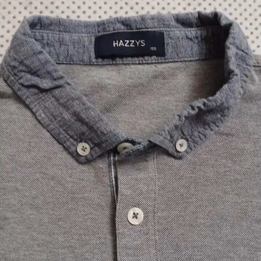 [BUNJANG] Hazzys Pocket Short-Sleeve Polo Shirt Grey / 헤지스 포켓 반팔 카라티 그레이