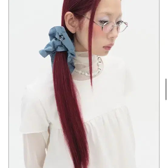 [BUNJANG] Type Service Square Scrunchie / 타입서비스 사각 스크런치 (새상품)