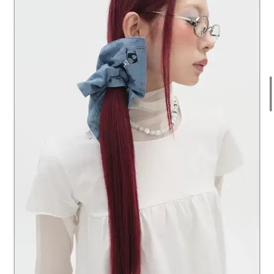 [BUNJANG] Type Service Square Scrunchie / 타입서비스 사각 스크런치 (새상품)