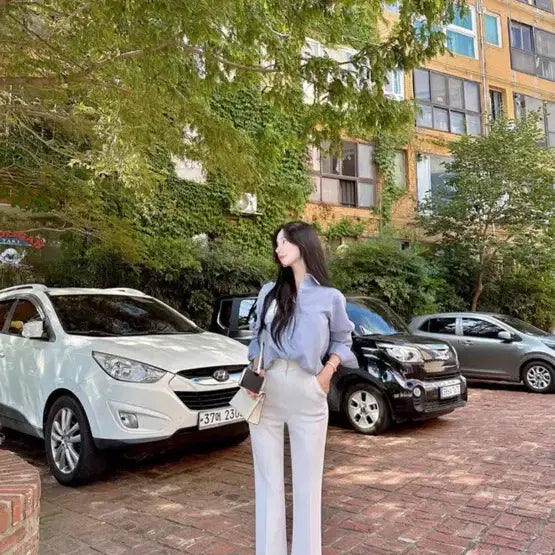 [BUNJANG] Mayyun All Season Daily Slacks Ivory S Long / 새상품) 메이윤 사계절 매일 슬랙스 일자핏 아이보리 S 롱기장