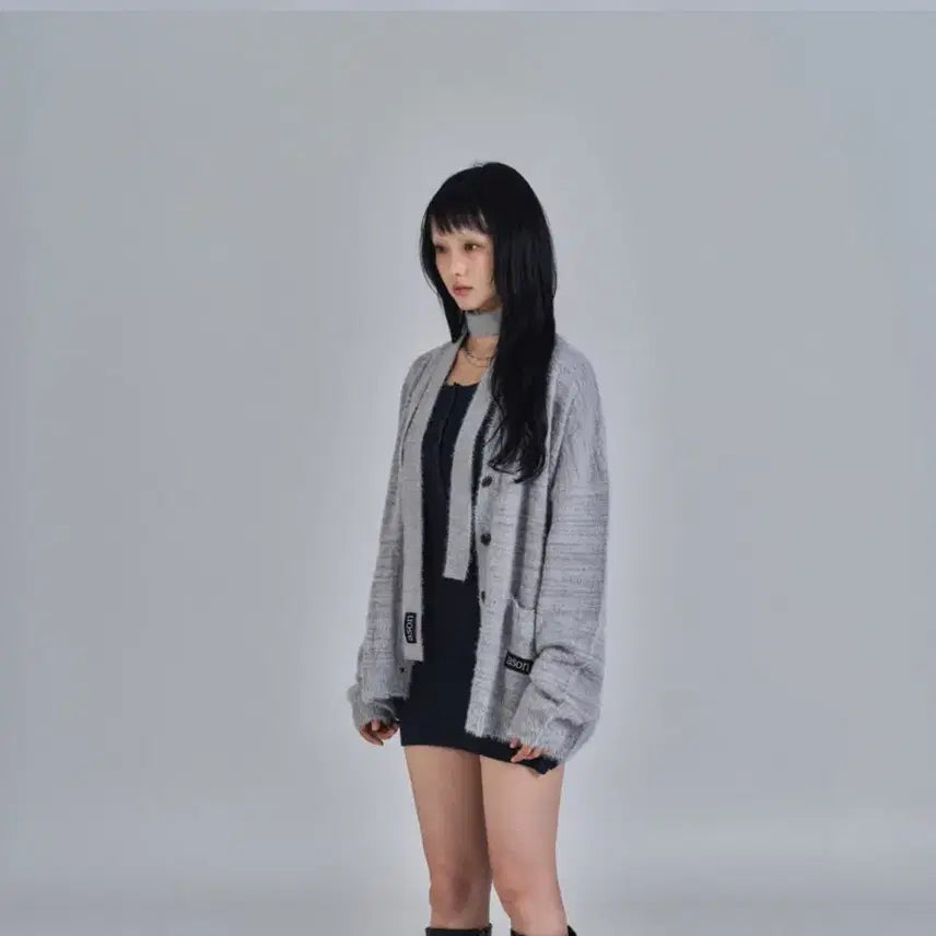 [SOLD OUT] 애즈온LUCA TIE CARDIGAN / GRAY