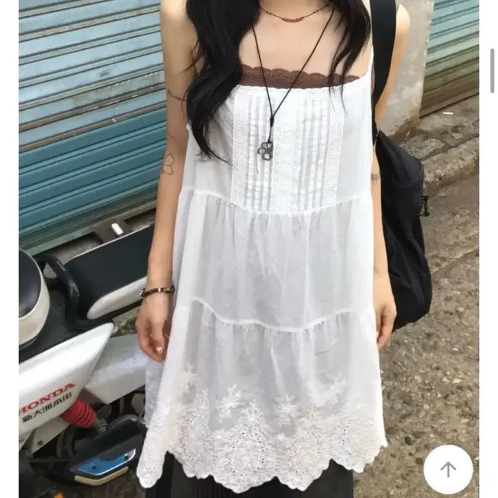 [BUNJANG] Vintage Lace Dress &amp; Lace Cami Set / 빈티지 레이스 원피스&amp;레이스 나시