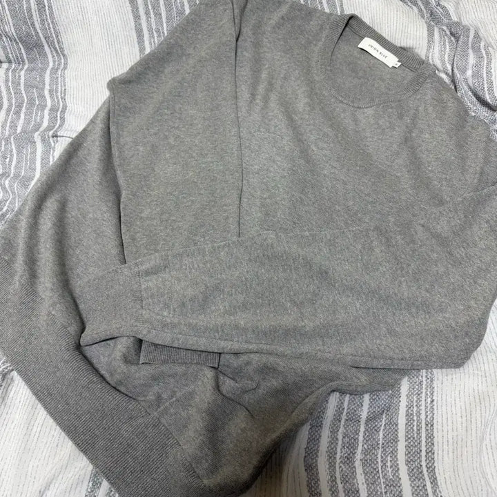 [BUNJANG] Union Blue Hard Twist Cotton Crewneck Knit Sweater / (XL) 유니온블루 하드 트위스트 코튼 크루넥 니트 멜란지그레이