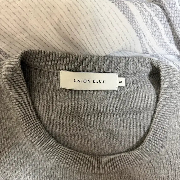 [BUNJANG] Union Blue Hard Twist Cotton Crewneck Knit Sweater / (XL) 유니온블루 하드 트위스트 코튼 크루넥 니트 멜란지그레이