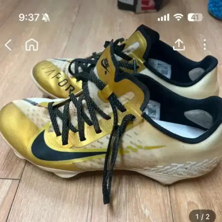 [BUNJANG] Nike Baseball Spike Shoes / 나이키 황금 모델 275 사이즈 야구 징 스파이크