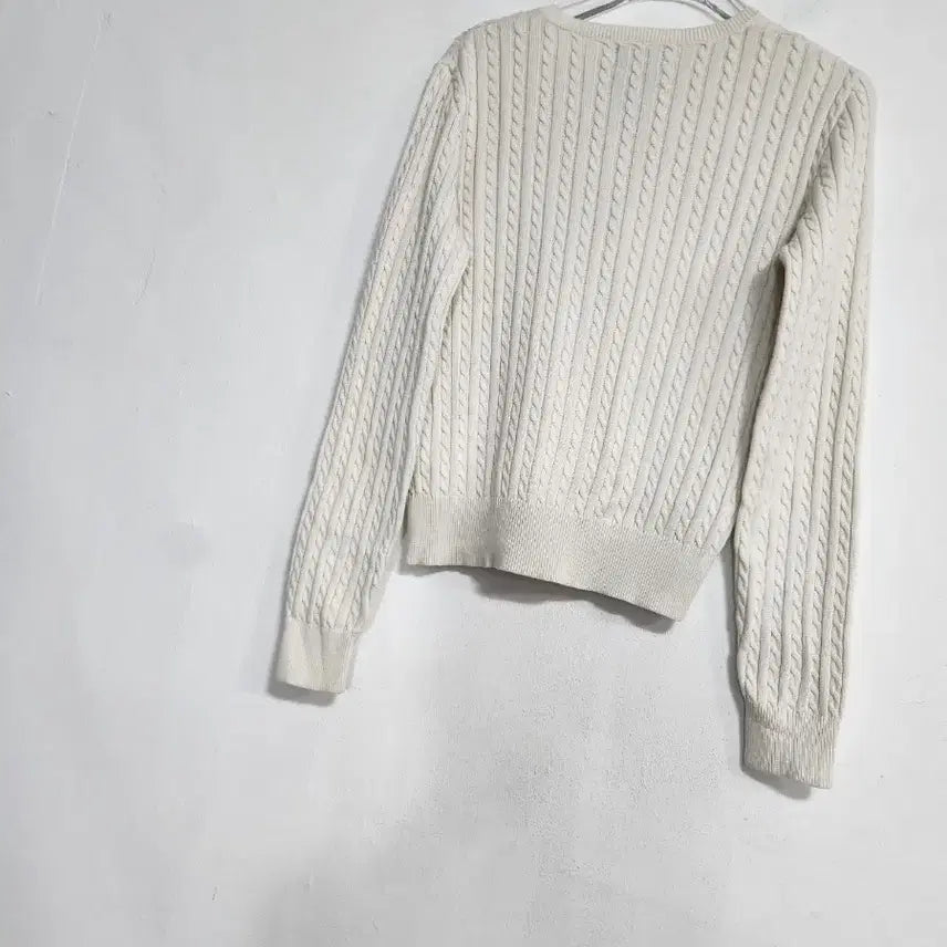 [BUNJANG] Ralph Lauren Polo Cable Knit Cropped Cardigan / 랄프로렌폴로 케이블 면니트 크롭가디건 55반~66반/주니어16세