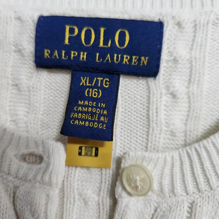 [BUNJANG] Ralph Lauren Polo Cable Knit Cropped Cardigan / 랄프로렌폴로 케이블 면니트 크롭가디건 55반~66반/주니어16세