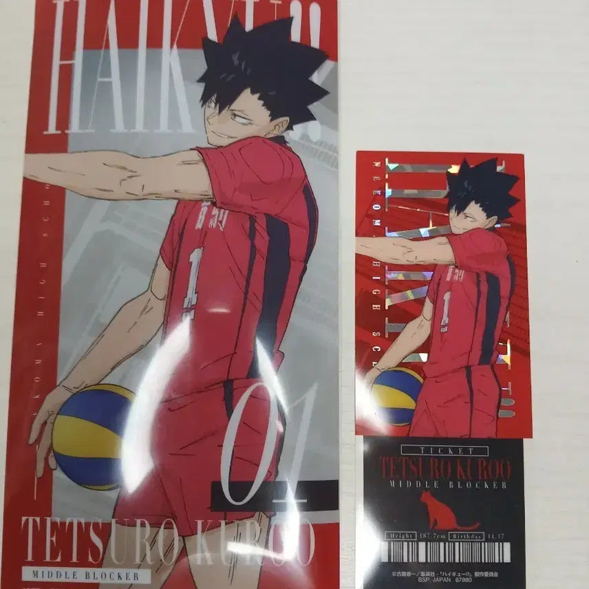 [BUNJANG] Haikyuu Kuroo Clear File &amp; Ticket / 하이큐 쿠로오 클리어파일 + 티켓