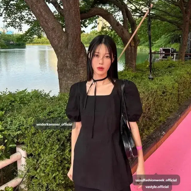 [BUNJANG] Wnderkammer Balloon Line Dress - Black / 분더캄머 벌룬 라인 드레스 _ 블랙