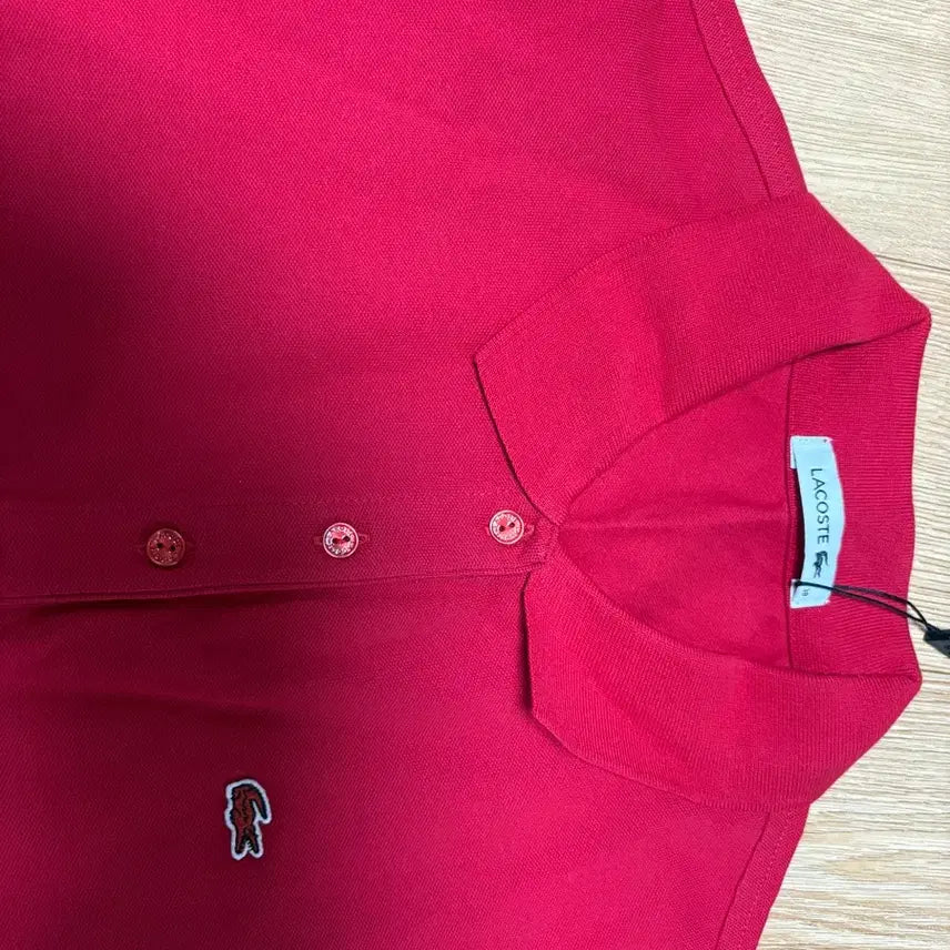 [SOLD OUT] 새상품) 라코스테 레드 카라 반팔 티셔츠 38 (55~55반)
