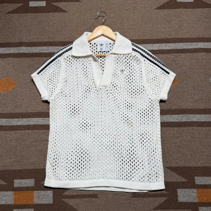 [SOLD OUT] 타임세일)아디다스 클랏 크로셰 니트 폴로 반팔 L 화이트
