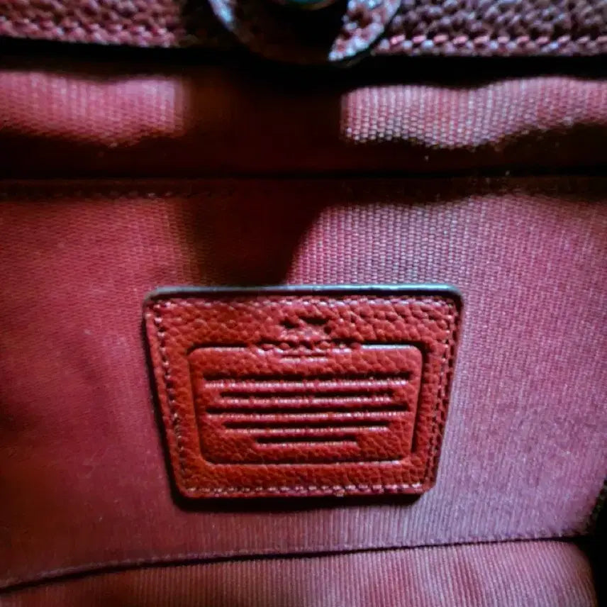 [BUNJANG] Coach Genuine Red Leather Tote &amp; Crossbody Bag / 코치정품 레드 가죽 토트백 겸 크로스백