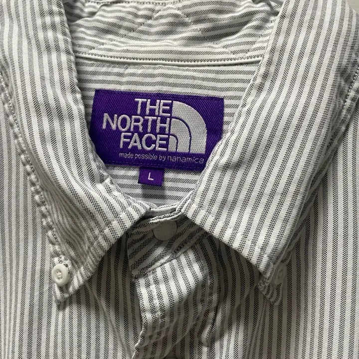 [BUNJANG] The North Face Purple Label Stripe Shirt - Size L / 노스페이스 퍼플라벨 스트라이프셔츠 L 사이즈
