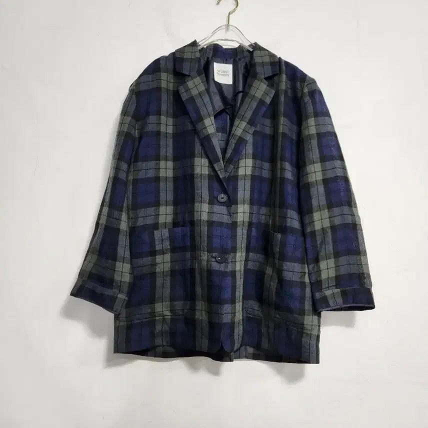 [BUNJANG] Studio Tomboy Linen Checkered Oversized Jacket / 스튜디오톰보이2021린넨100% 체크  박시자켓66