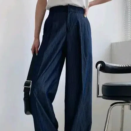[BUNJANG] Pin-tuck Wide Pants Slacks / 핀턱 와이드 팬츠 슬랙스