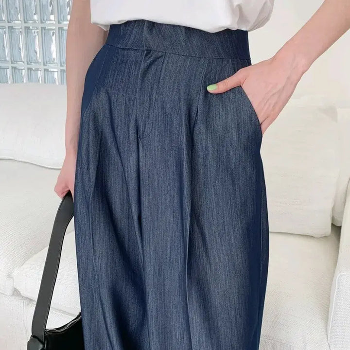 [BUNJANG] Pin-tuck Wide Pants Slacks / 핀턱 와이드 팬츠 슬랙스