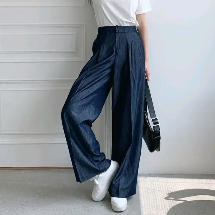 [BUNJANG] Pin-tuck Wide Pants Slacks / 핀턱 와이드 팬츠 슬랙스