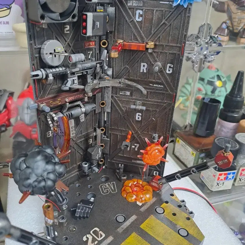 [BUNJANG] Bandai Gundam Display Base Full Custom Painted / 반다이 프라모델 건담 디스플레이 베이스 플도색작 팝니다
