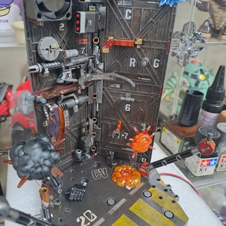 [BUNJANG] Bandai Gundam Display Base Full Custom Painted / 반다이 프라모델 건담 디스플레이 베이스 플도색작 팝니다