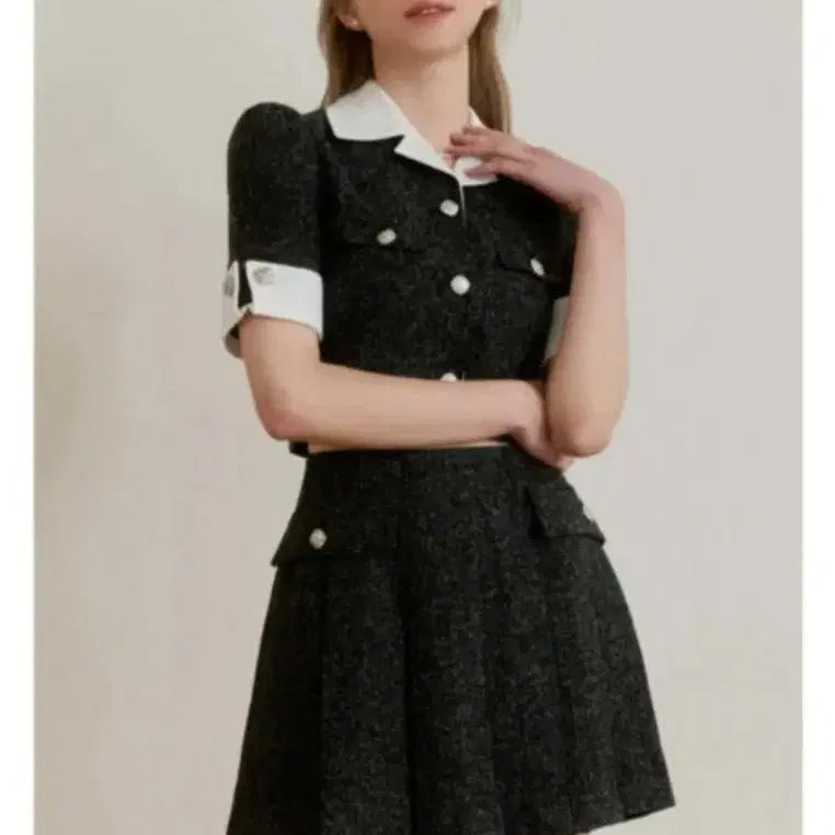 [BUNJANG] Tweed Jacket and Skirt Set / 트웨이드 자켓 치마 세트 (봄 여름용)
