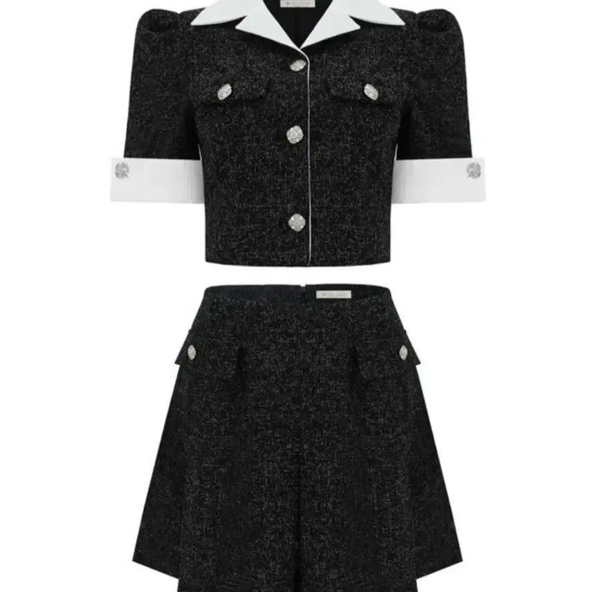 [BUNJANG] Tweed Jacket and Skirt Set / 트웨이드 자켓 치마 세트 (봄 여름용)