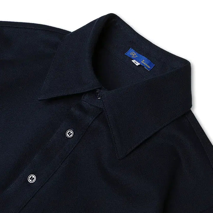 [BUNJANG] Ring Jacket Classic Half-Sleeve PK T-Shirt Navy / 링자켓 [Ring Jacket RJ] 클래식 반팔 PK 티셔츠 네이비