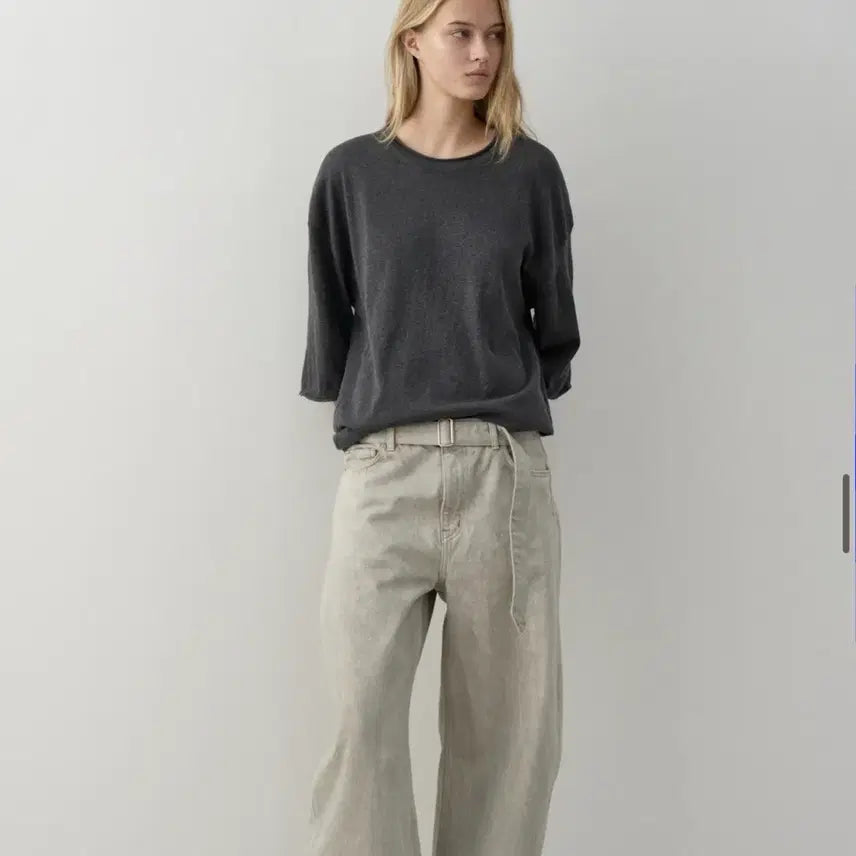 [BUNJANG] Facade Pattern Cotton Midi Knit / 파사드패턴 코튼 미디 니트